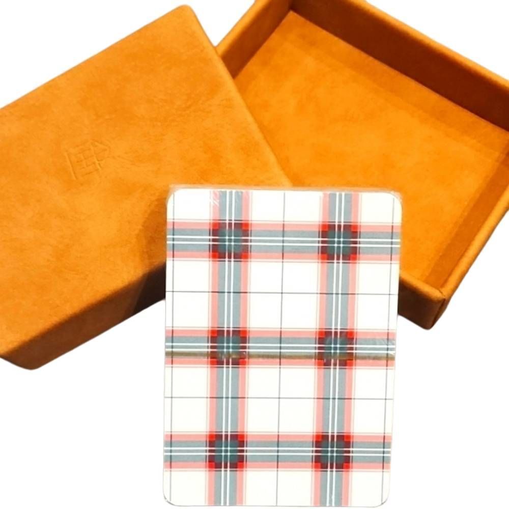 Bicycle Collectible Plaid Playing Cards w/ Leather Box